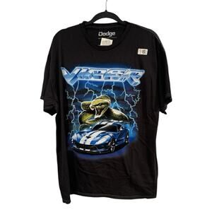 Dodge Viper Coupe and Snake Short Sleeve T-Shirt Racing Graphic NEW Large